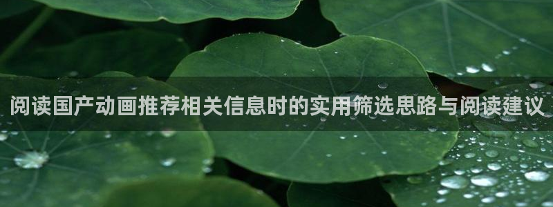 日漫推荐：阅读国产动画推荐相关信息时的实用筛选思路与阅读建议